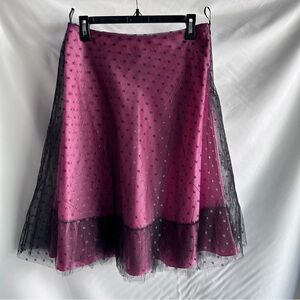 Veronique Young for www Collection Black Lace over Hot Pink Skirt | Size 6